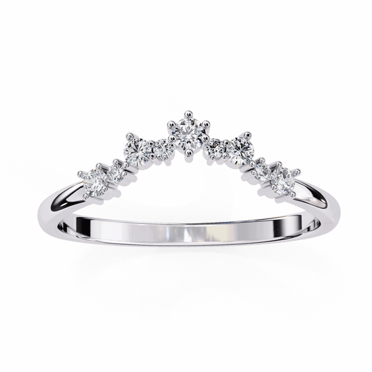 0.25 Carat Round Eternity Wedding Ring in Moissanite | House of Estara