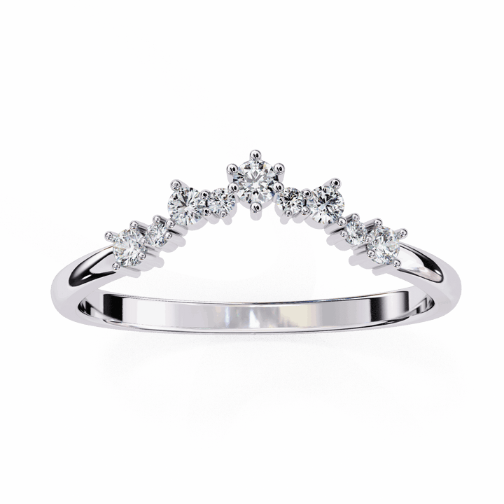 0.25 Carat Round Eternity Wedding Ring in Moissanite | House of Estara