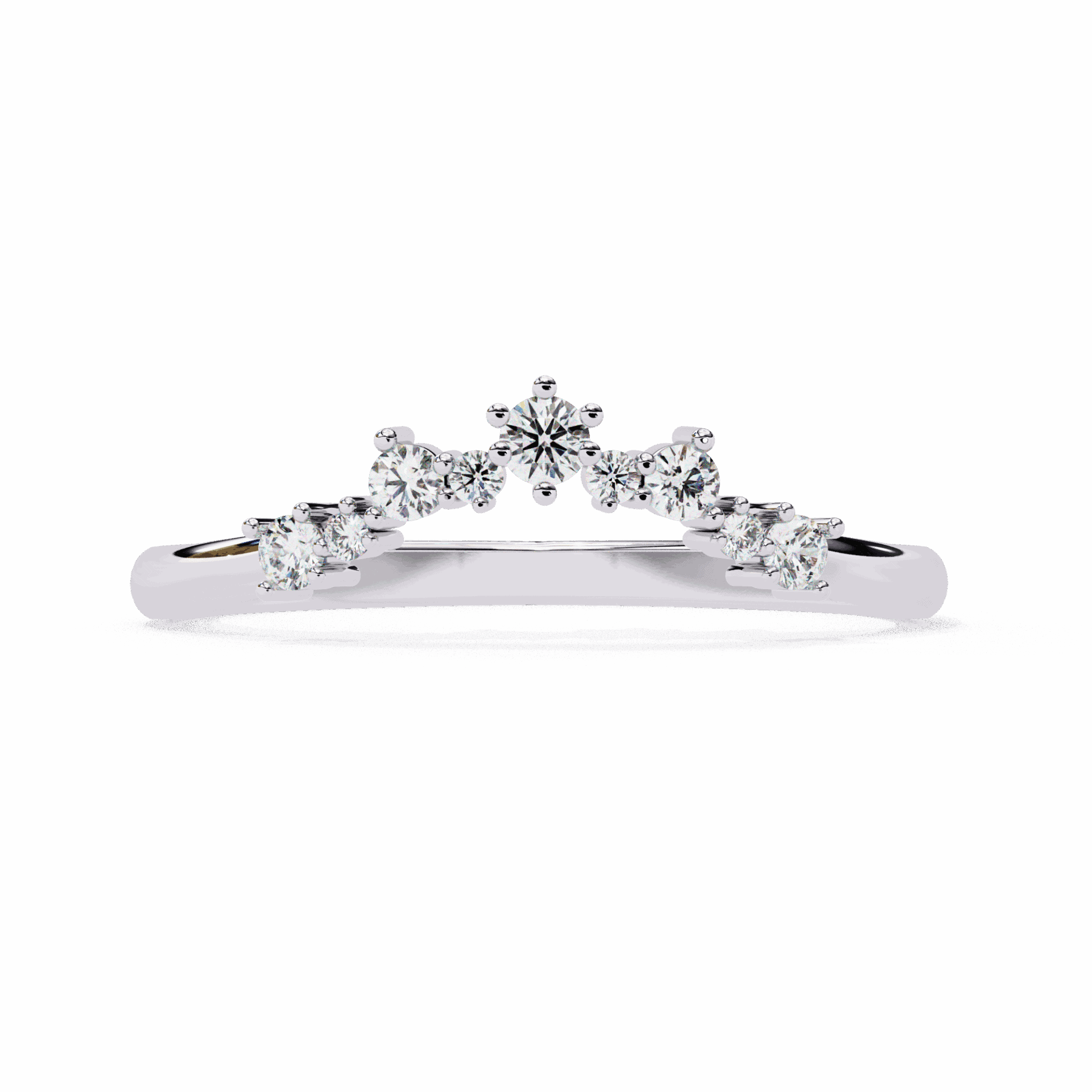 0.25 Carat Round Eternity Wedding Ring in Moissanite | House of Estara