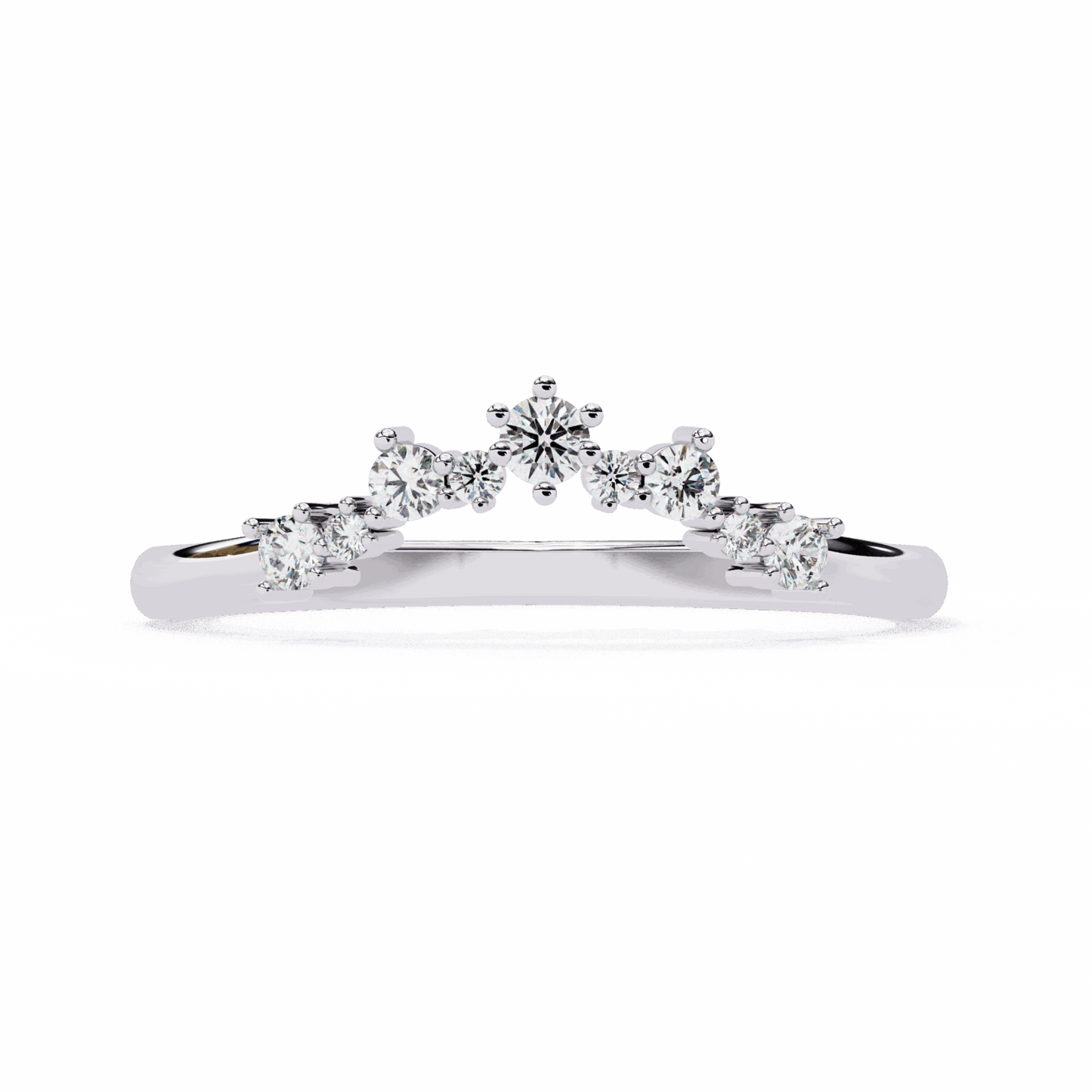 0.25 Carat Round Eternity Wedding Ring in Moissanite | House of Estara