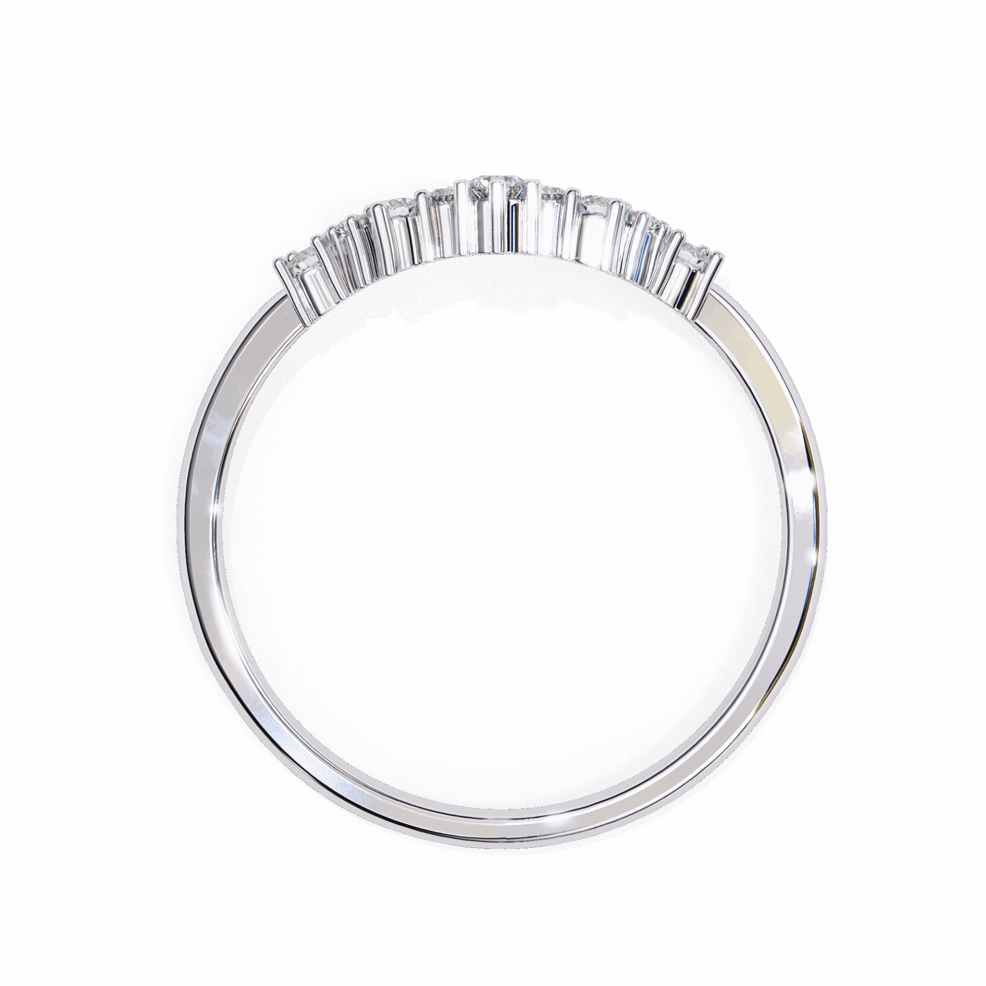 0.25 Carat Round Eternity Wedding Ring in Moissanite | House of Estara