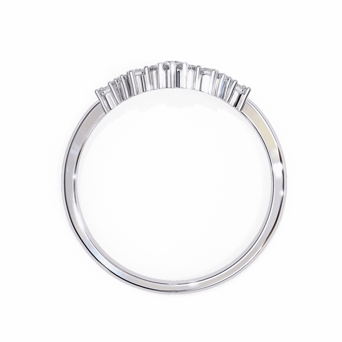 0.25 Carat Round Eternity Wedding Ring in Moissanite | House of Estara