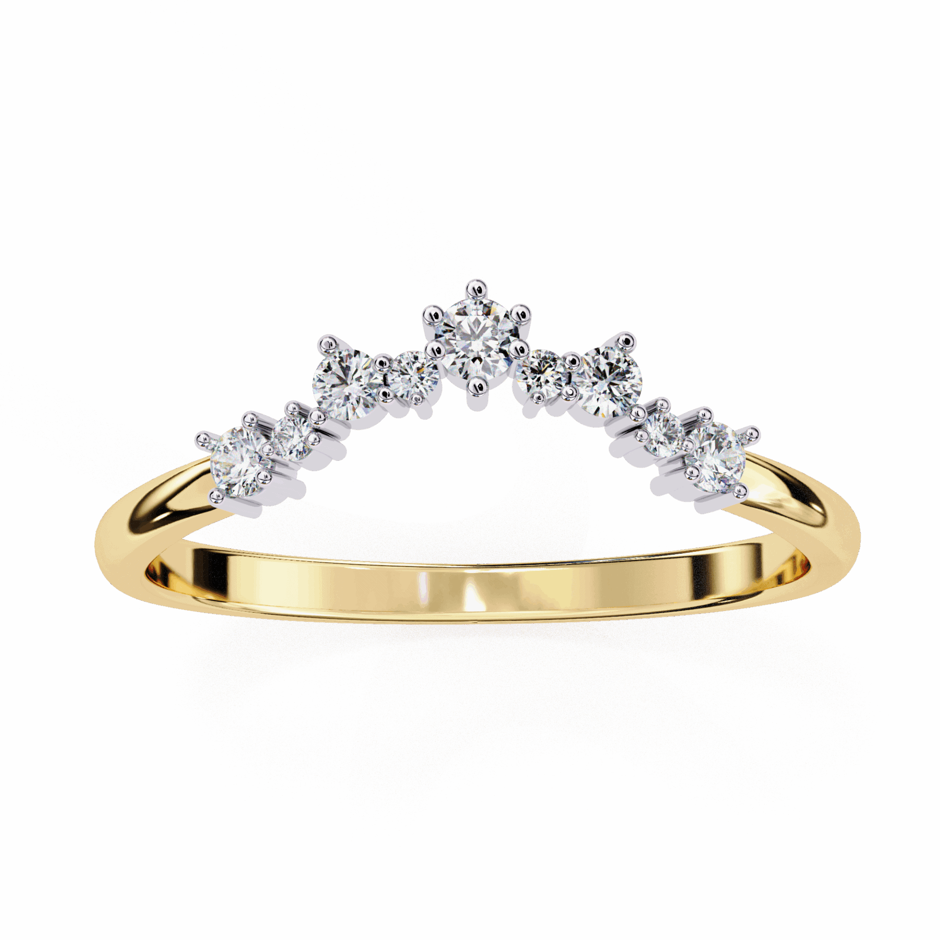0.25 Carat Round Eternity Wedding Ring in Moissanite | House of Estara