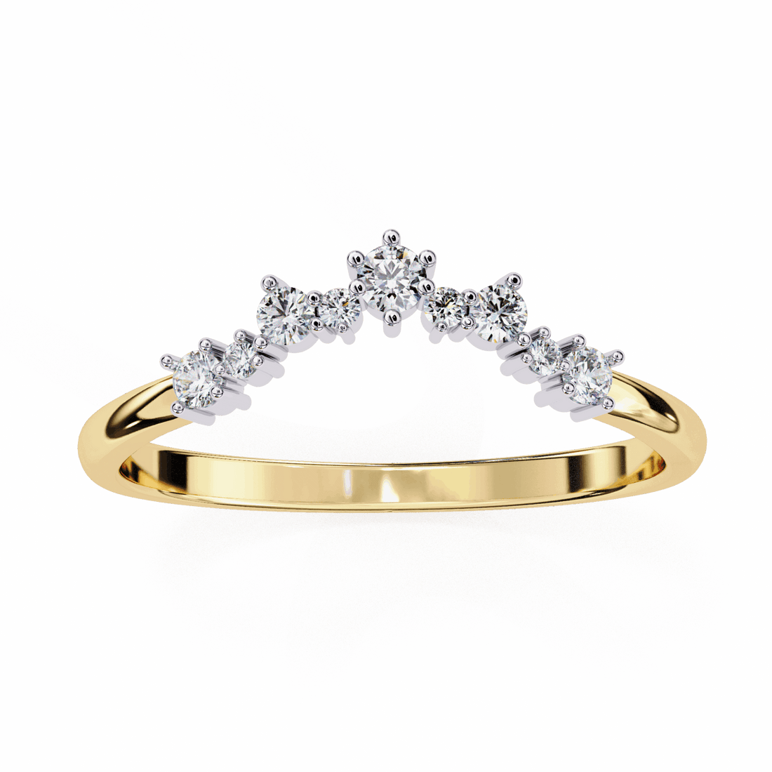 0.25 Carat Round Eternity Wedding Ring in Moissanite | House of Estara