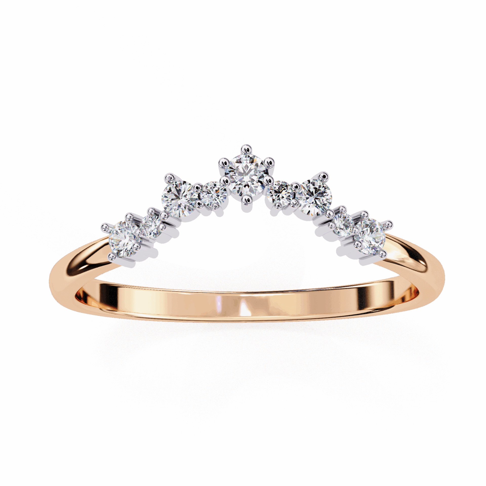 0.25 Carat Round Eternity Wedding Ring in Moissanite | House of Estara