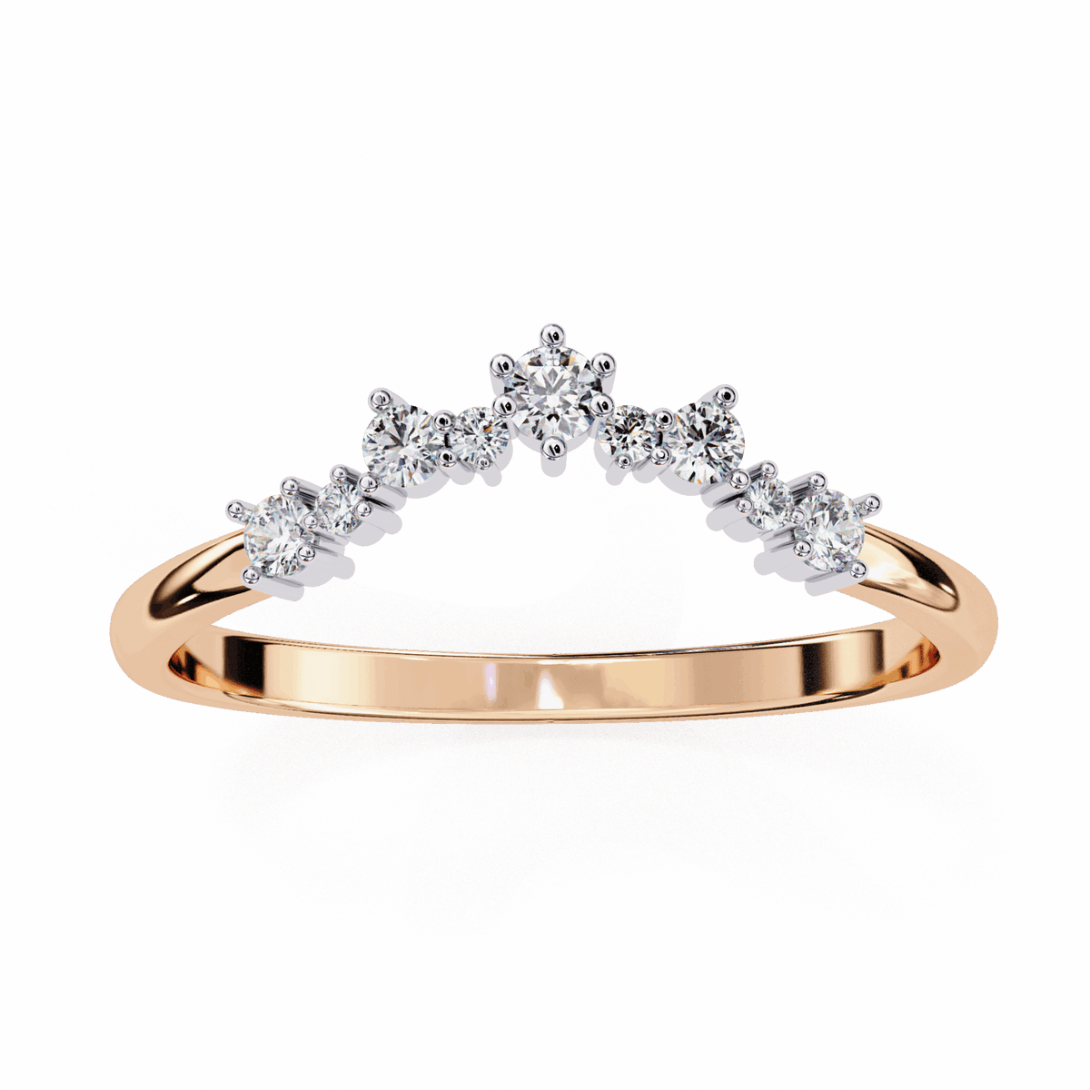 0.25 Carat Round Eternity Wedding Ring in Moissanite | House of Estara