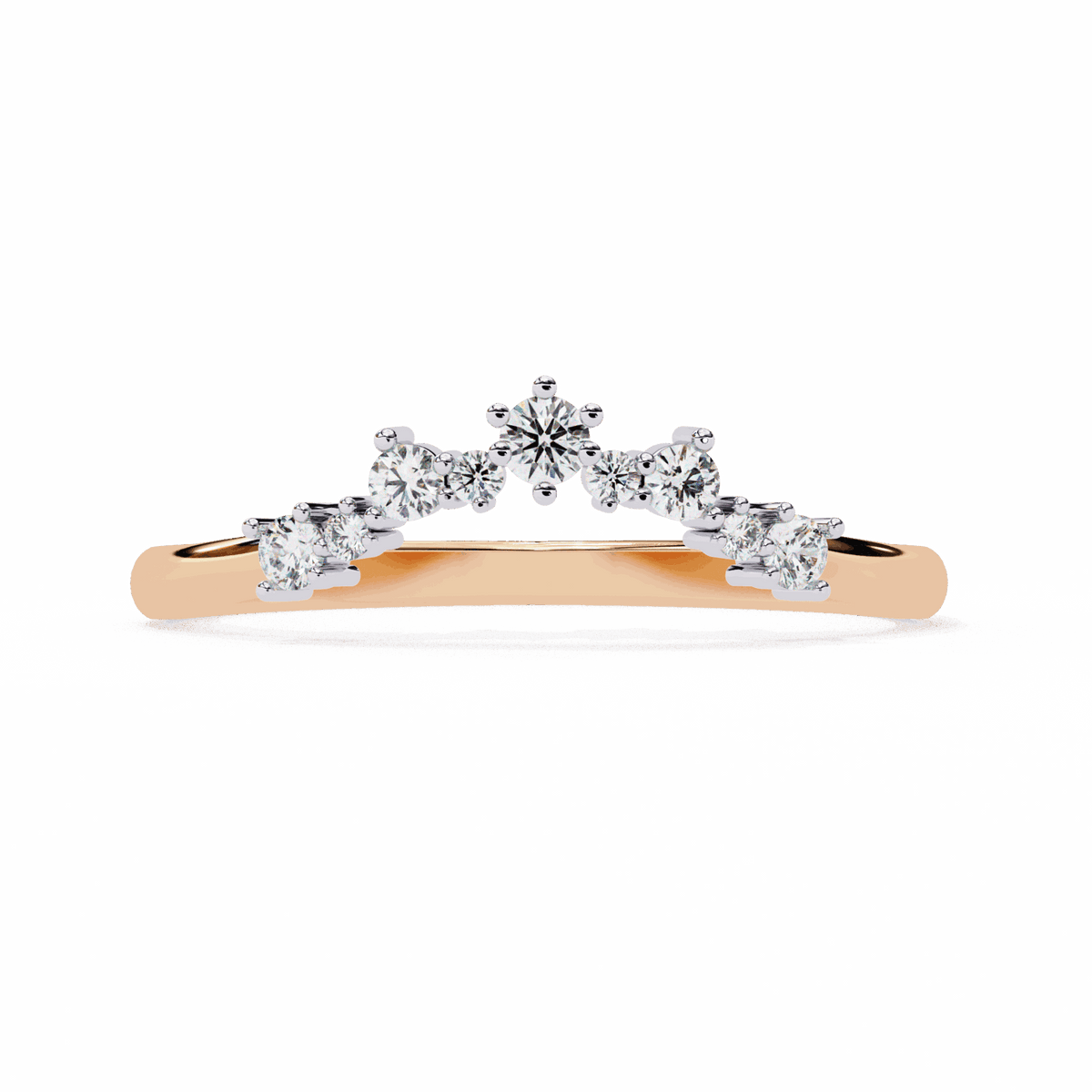 0.25 Carat Round Eternity Wedding Ring in Moissanite | House of Estara