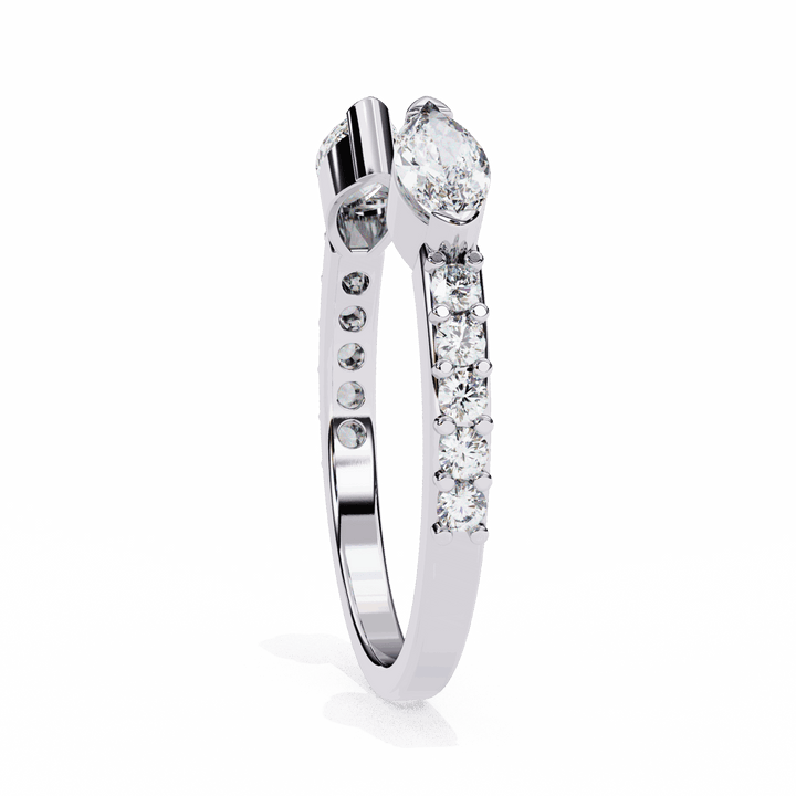 0.5 Carat Marquise and Round Timeless Wedding Band in Moissanite | House of Estara