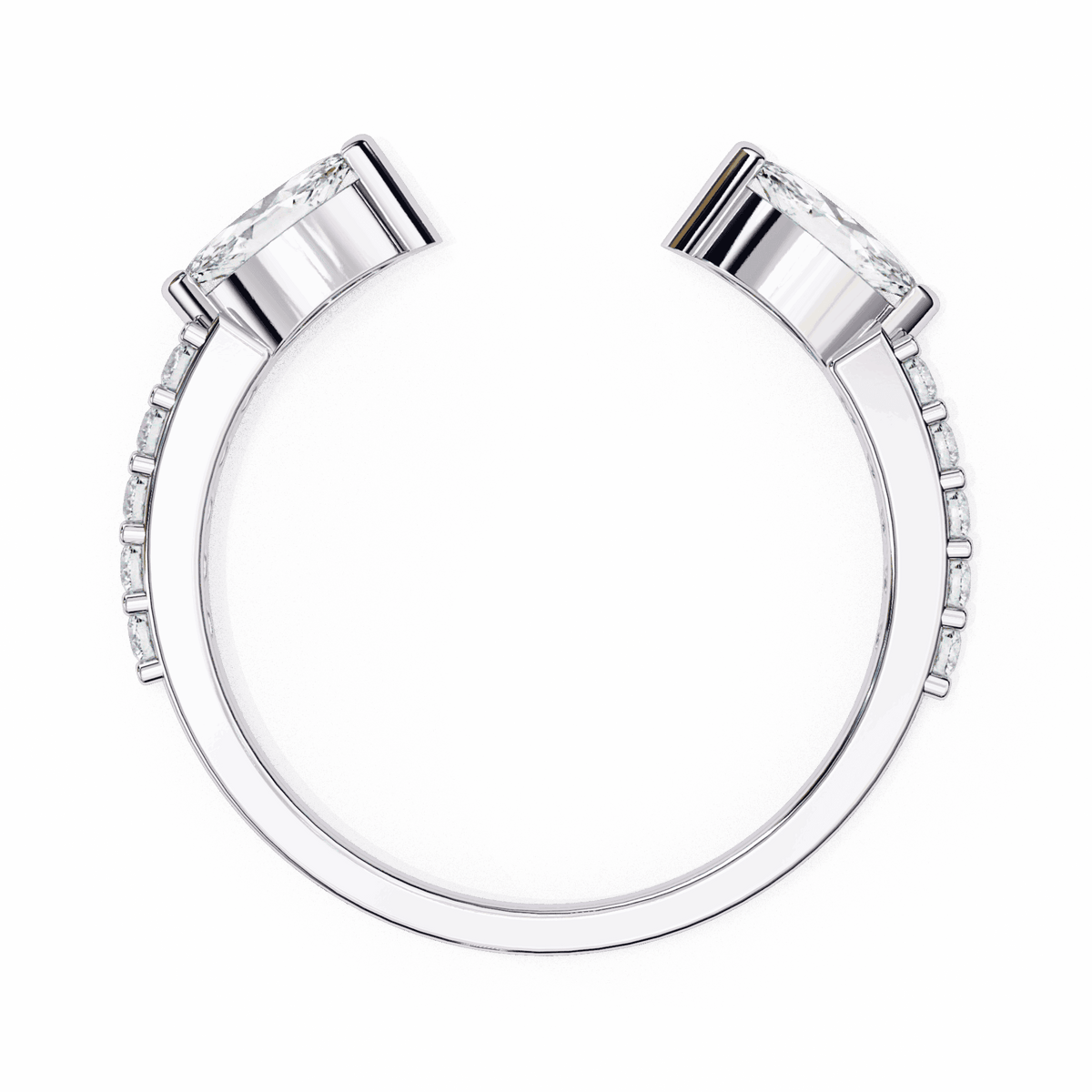 0.5 Carat Marquise and Round Timeless Wedding Band in Moissanite | House of Estara