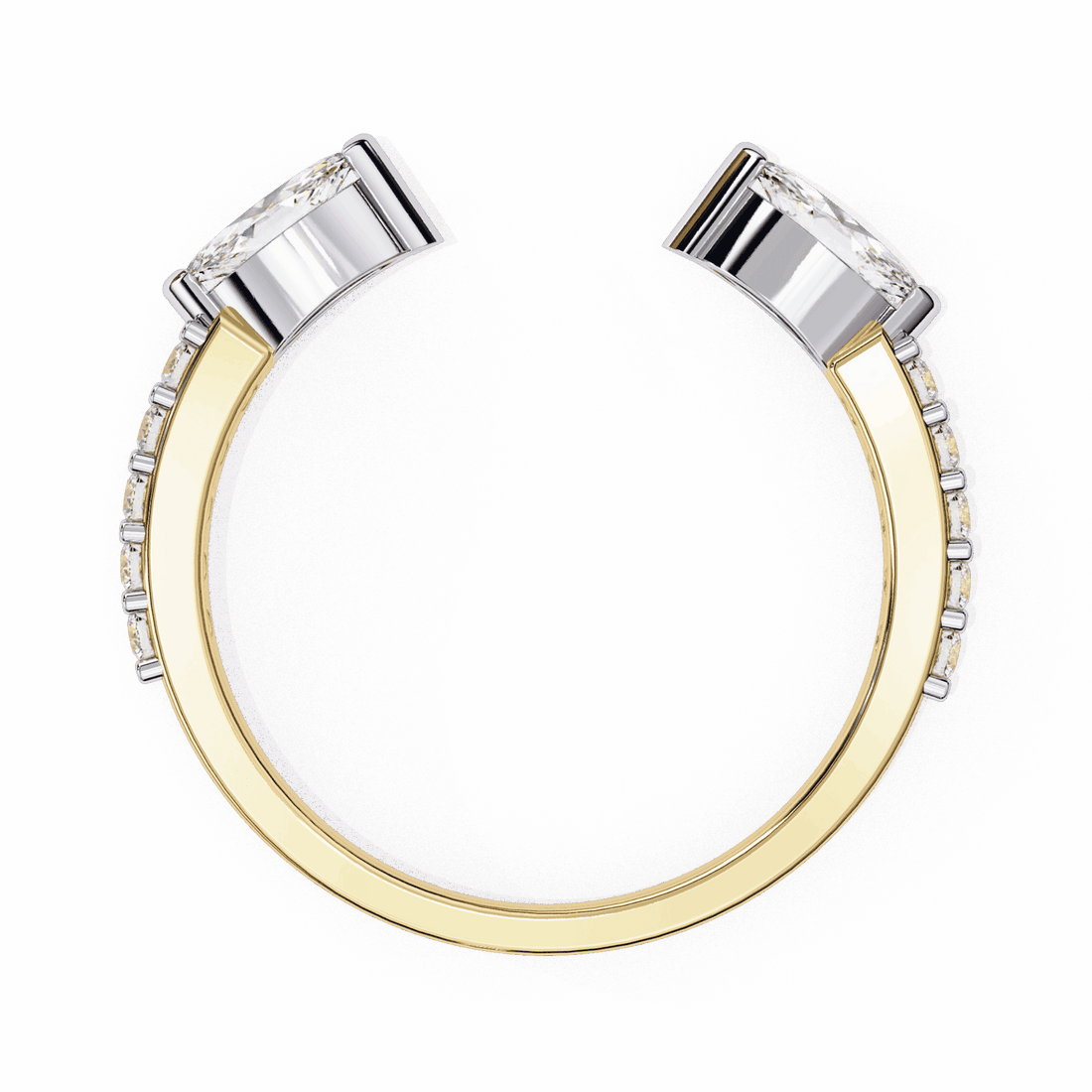 0.5 Carat Marquise and Round Timeless Wedding Band in Moissanite | House of Estara