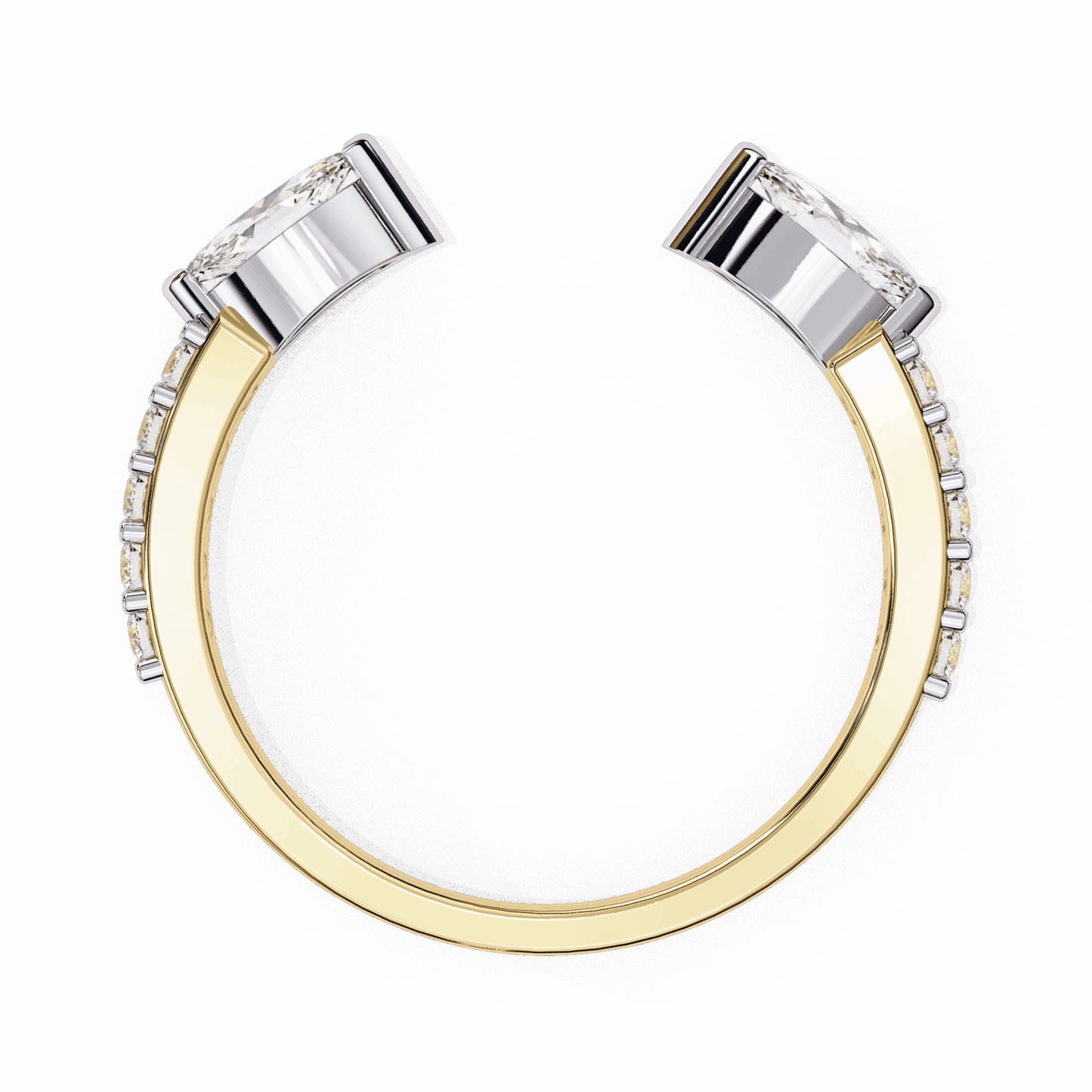 0.5 Carat Marquise and Round Timeless Wedding Band in Moissanite | House of Estara