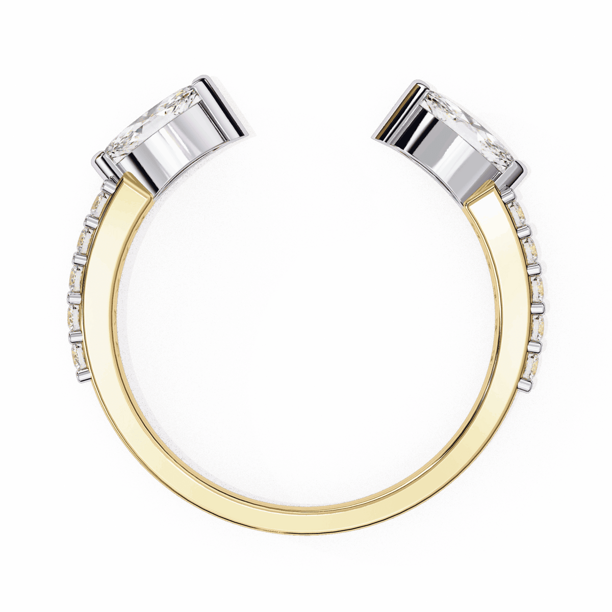 0.5 Carat Marquise and Round Timeless Wedding Band in Moissanite | House of Estara