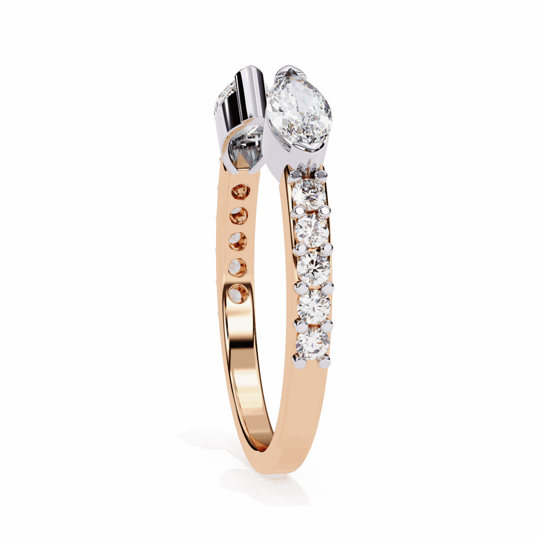 0.5 Carat Marquise and Round Timeless Wedding Band in Moissanite | House of Estara