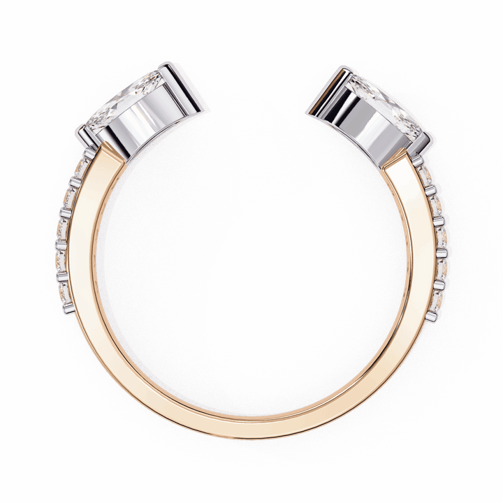 0.5 Carat Marquise and Round Timeless Wedding Band in Moissanite | House of Estara