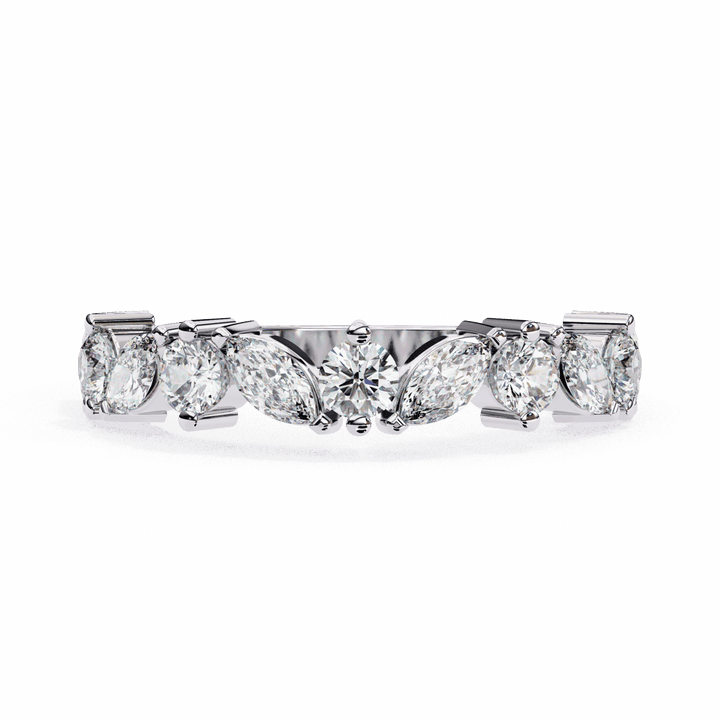 1 Carat Round and Marquise Twilight Band in Moissanite | House of Estara