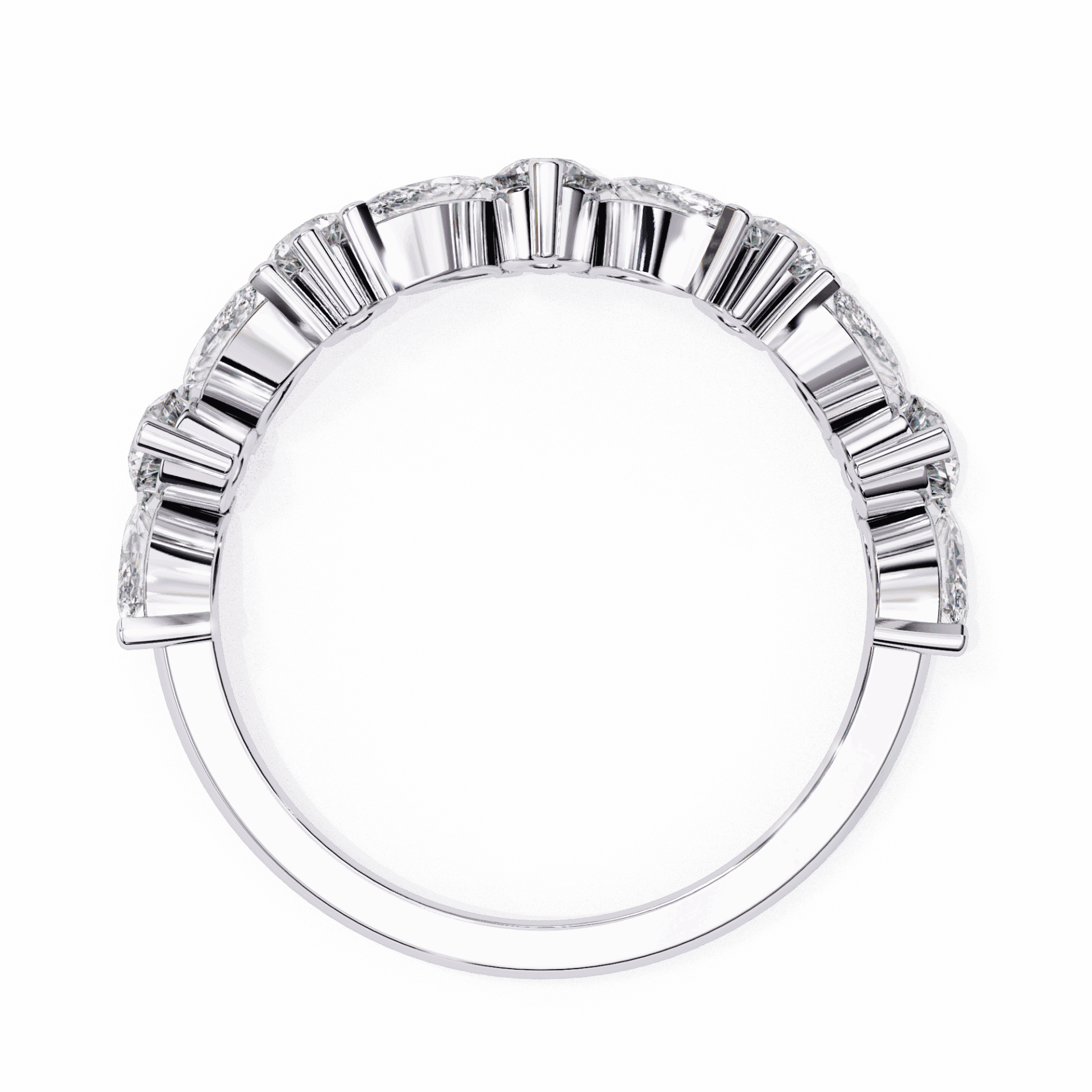 1 Carat Round and Marquise Twilight Band in Moissanite | House of Estara