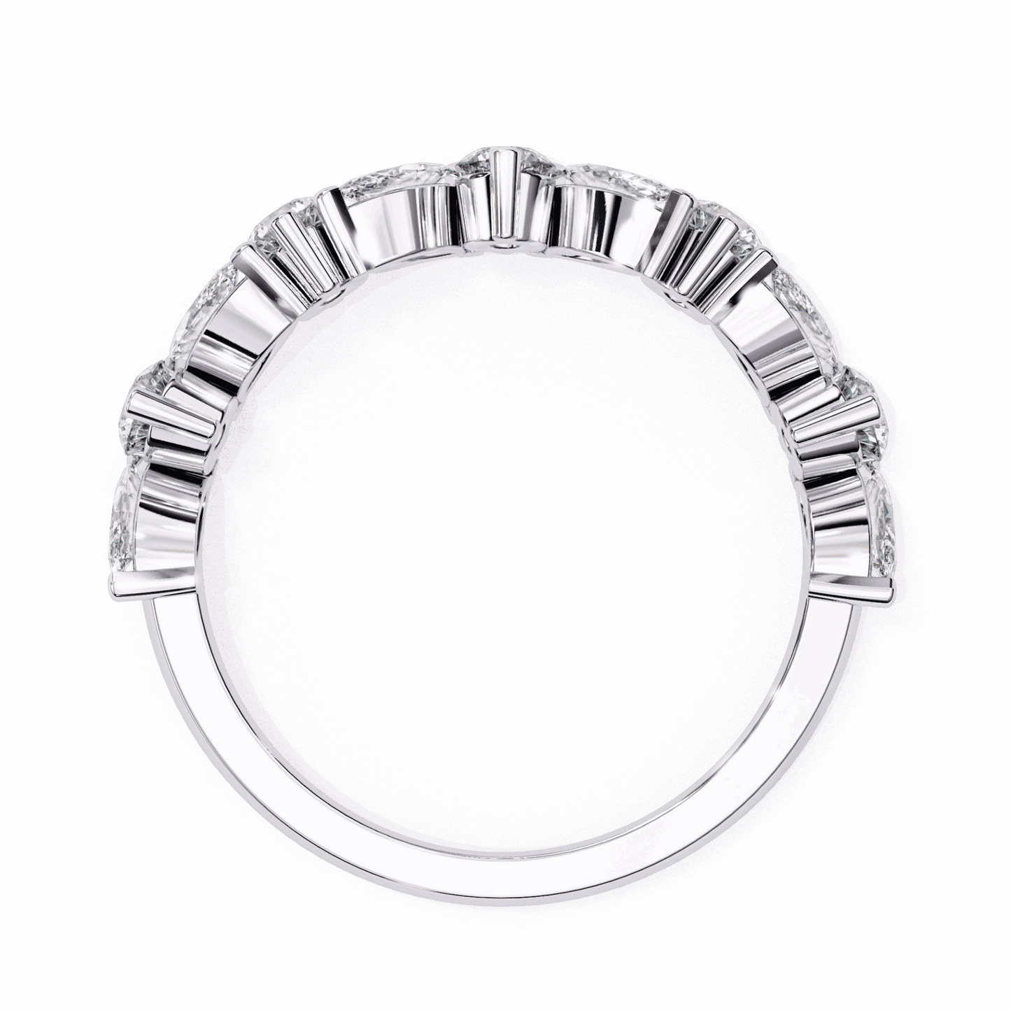 1 Carat Round and Marquise Twilight Band in Moissanite | House of Estara