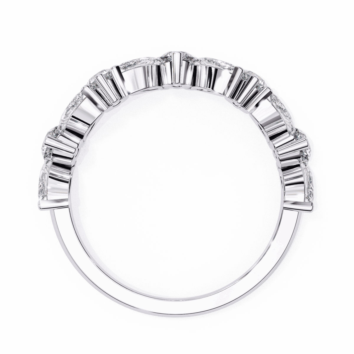 1 Carat Round and Marquise Twilight Band in Moissanite | House of Estara