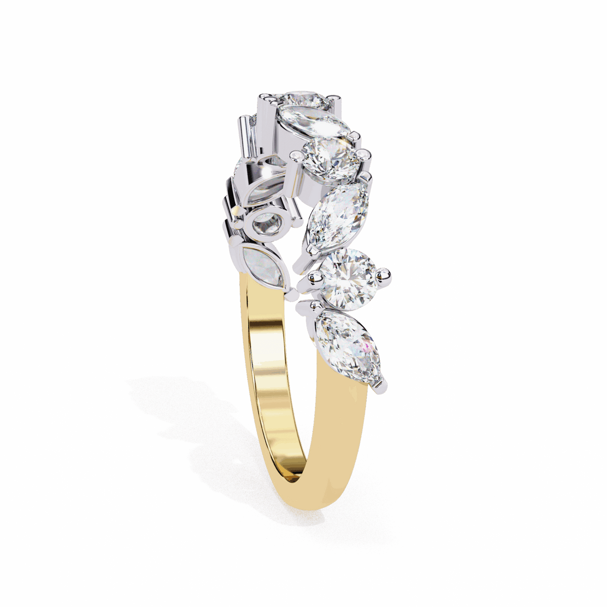 1 Carat Round and Marquise Twilight Band in Moissanite | House of Estara