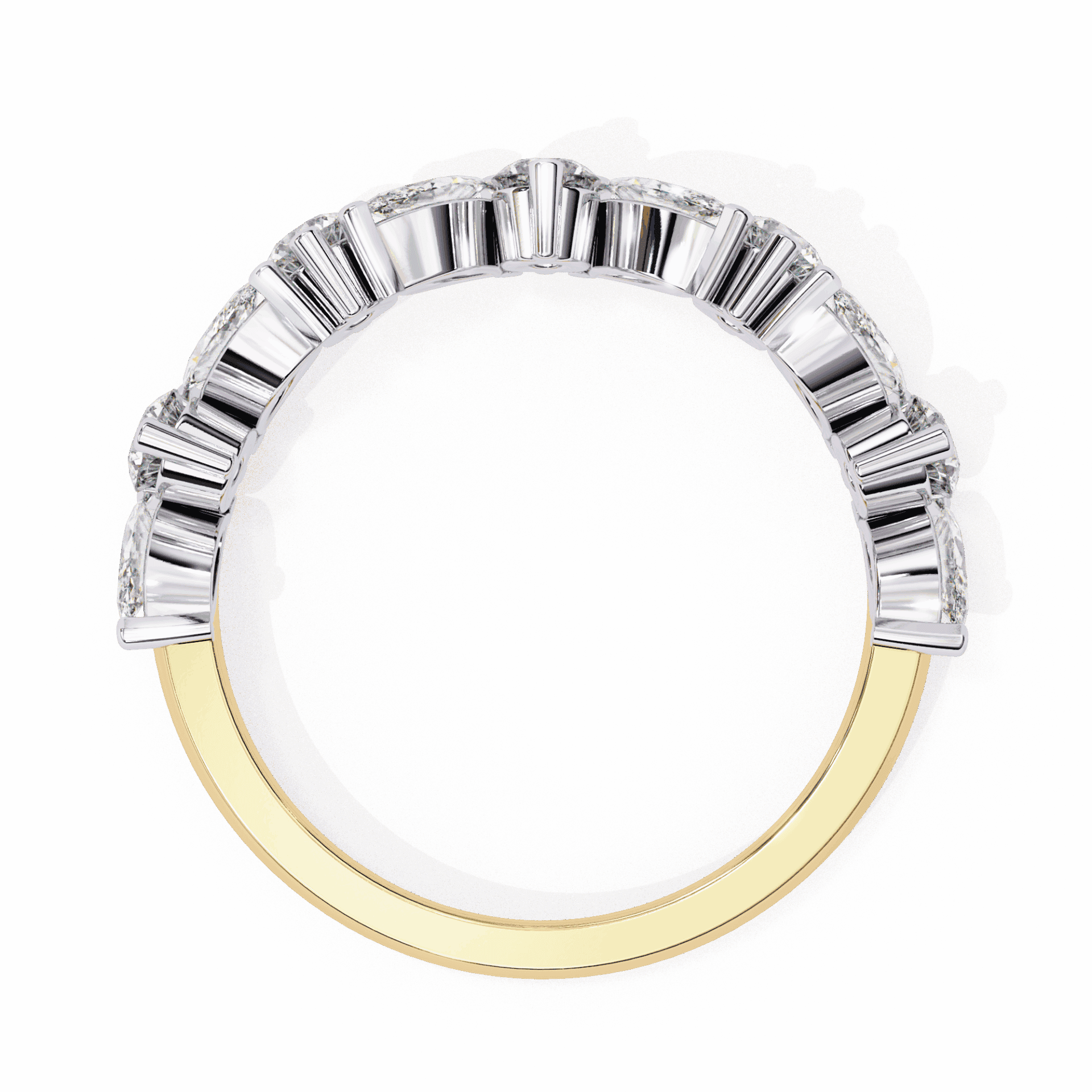 1 Carat Round and Marquise Twilight Band in Moissanite | House of Estara