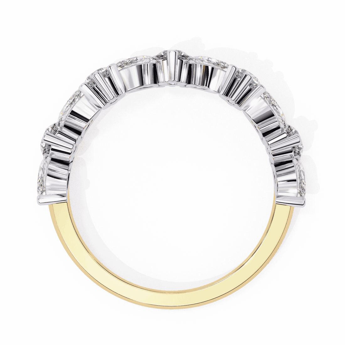 1 Carat Round and Marquise Twilight Band in Moissanite | House of Estara