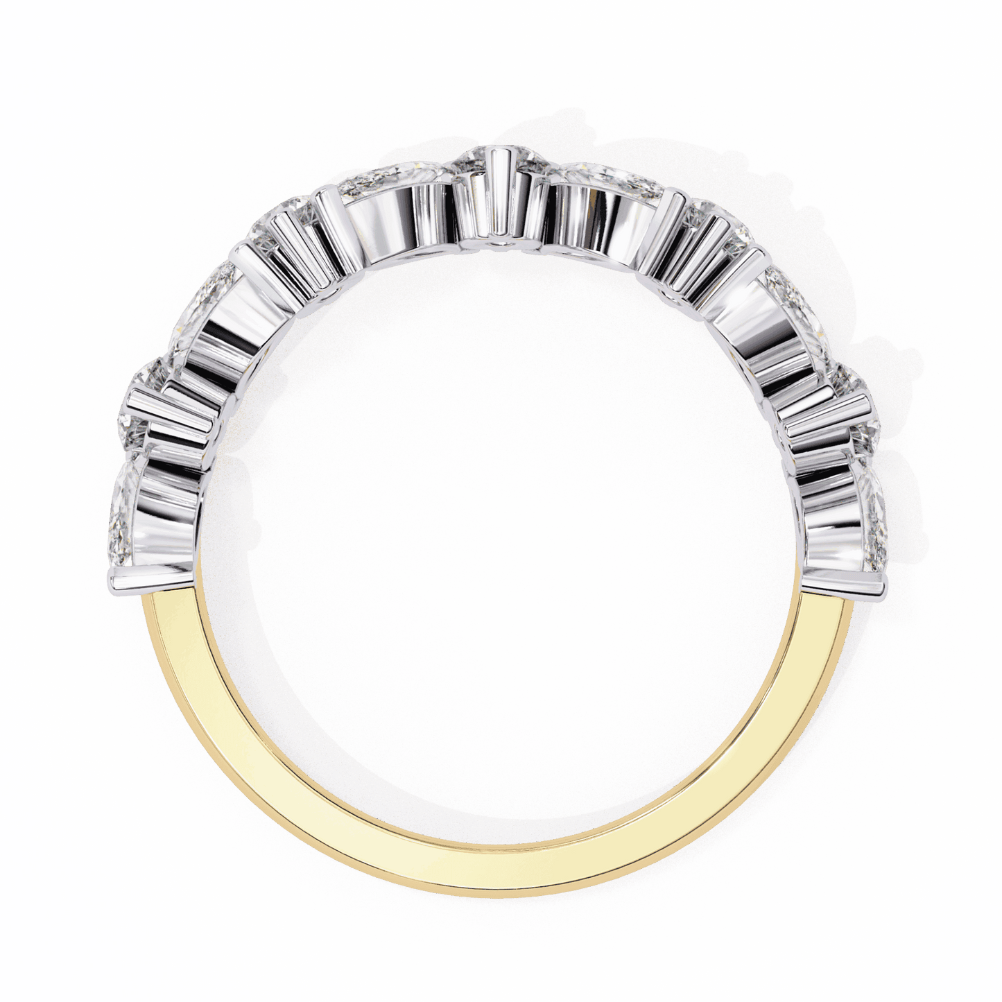 1 Carat Round and Marquise Twilight Band in Moissanite | House of Estara