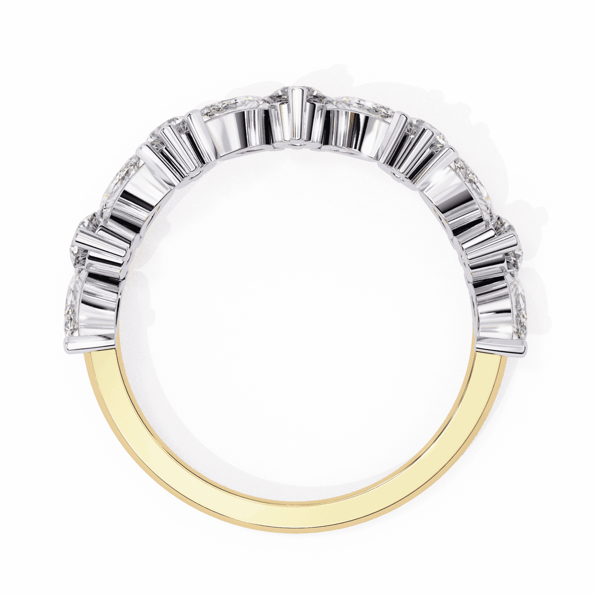 1 Carat Round and Marquise Twilight Band in Moissanite | House of Estara