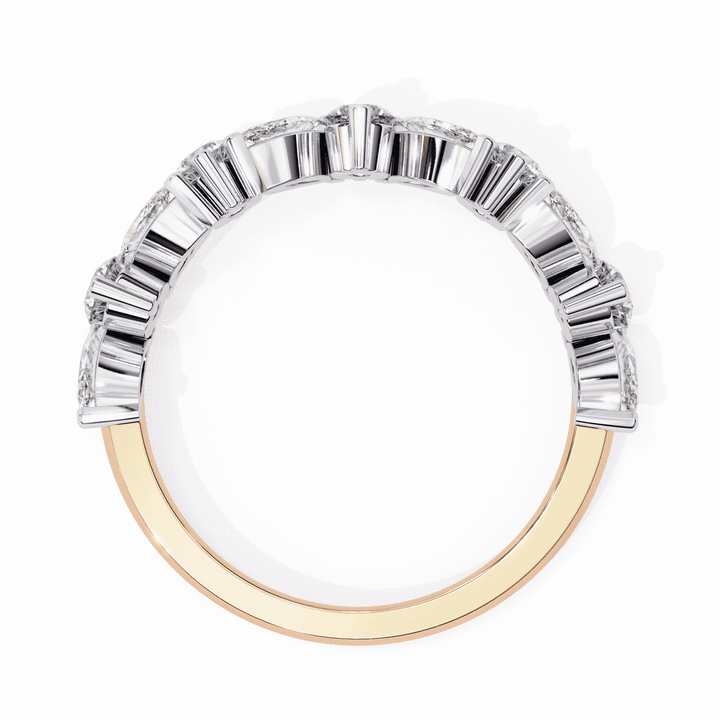 1 Carat Round and Marquise Twilight Band in Moissanite | House of Estara