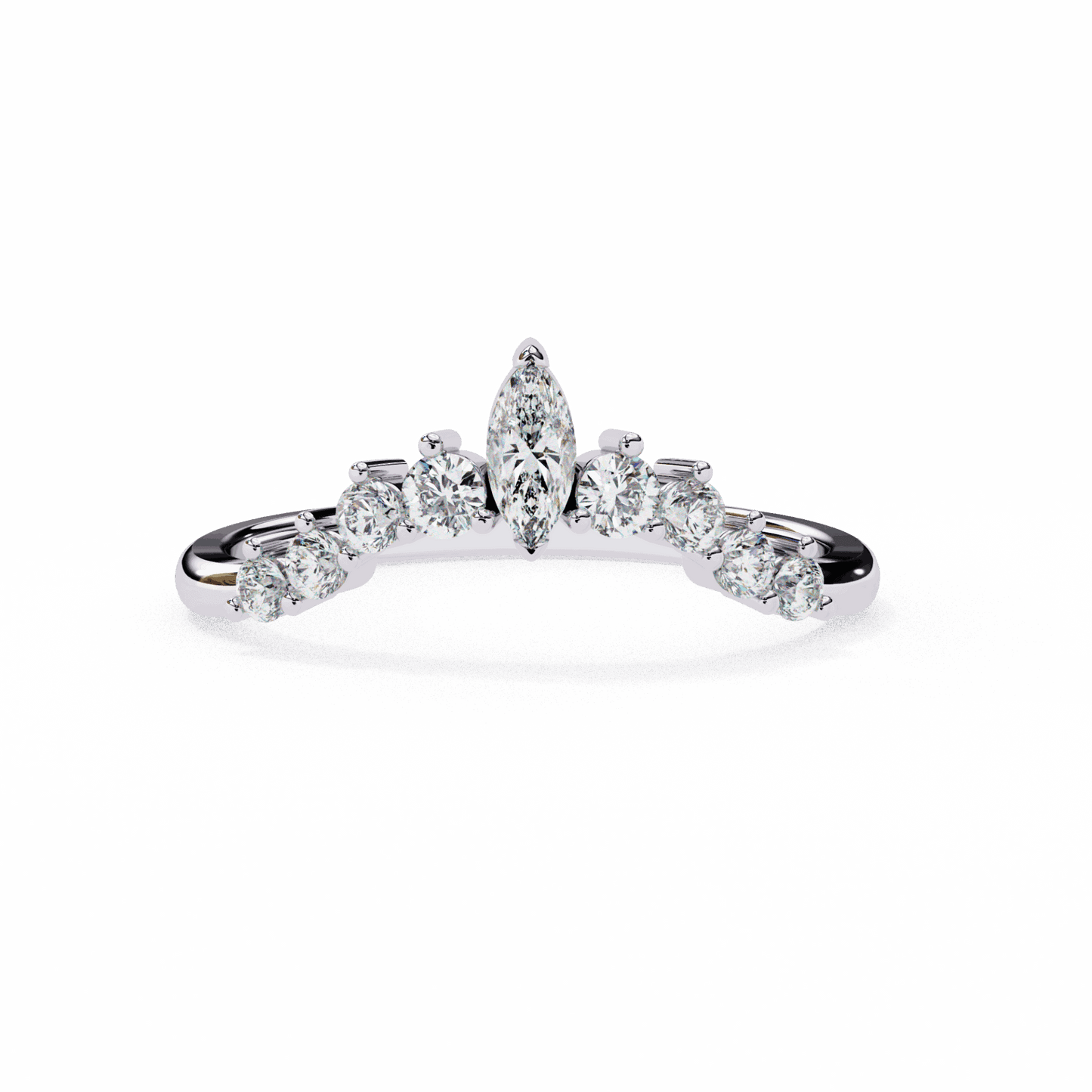 0.4 Carat Marquise and Round Timeless Band in Moissanite | House of Estara