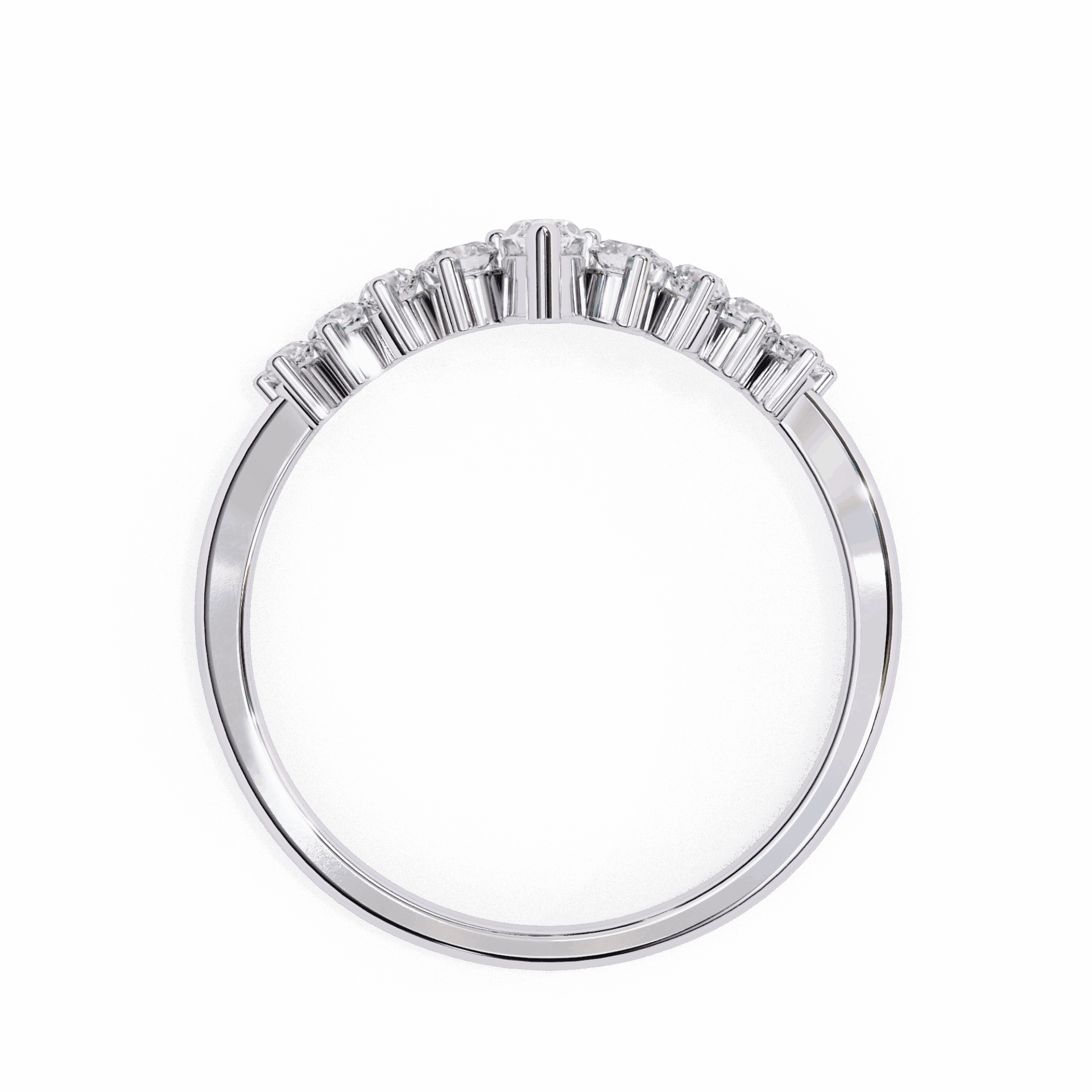 0.4 Carat Marquise and Round Timeless Band in Moissanite | House of Estara