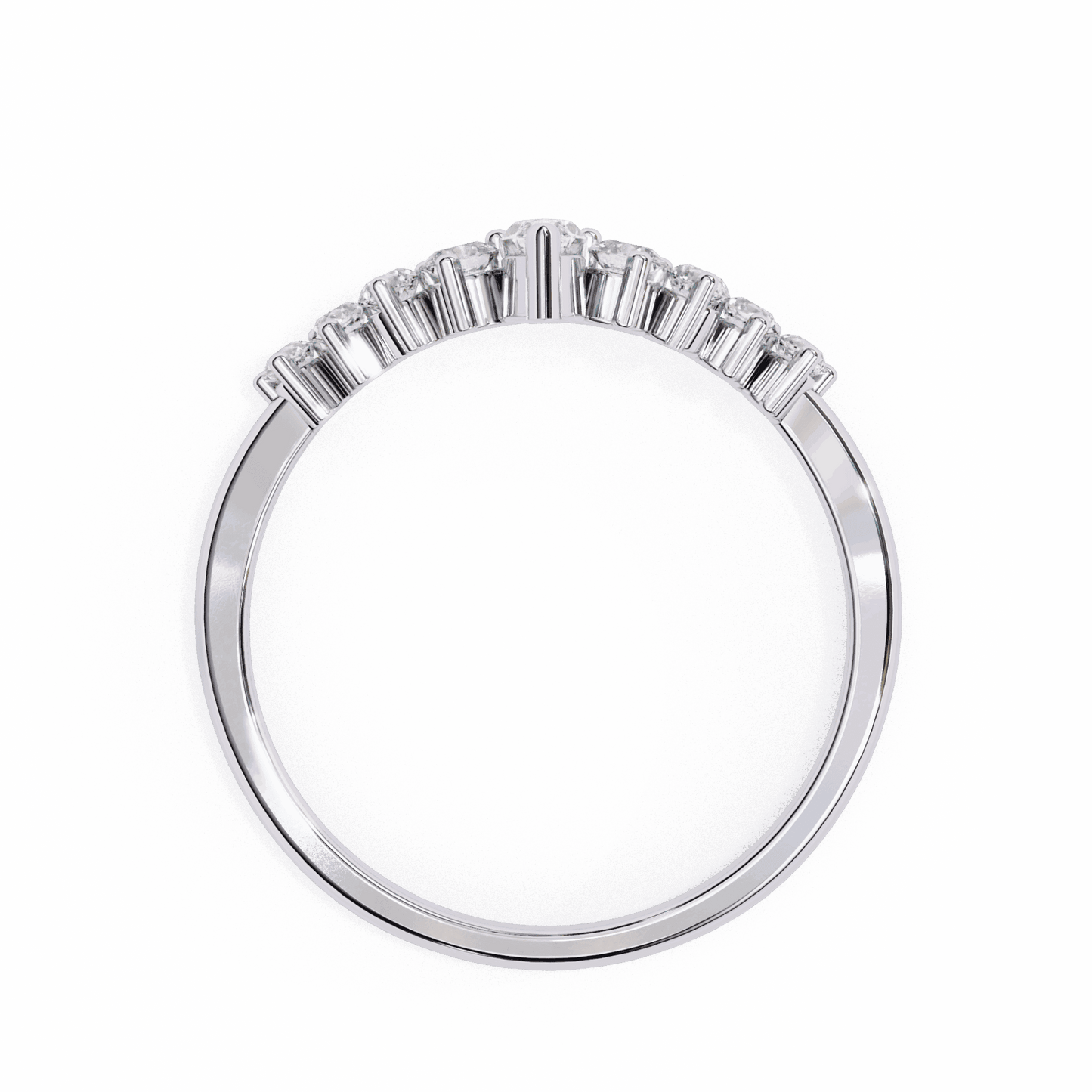 0.4 Carat Marquise and Round Timeless Band in Moissanite | House of Estara