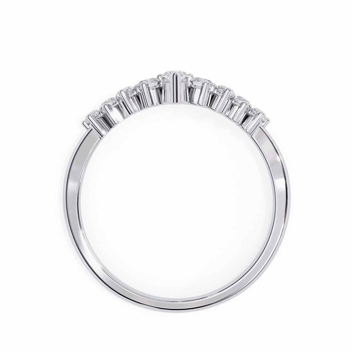 0.4 Carat Marquise and Round Timeless Band in Moissanite | House of Estara