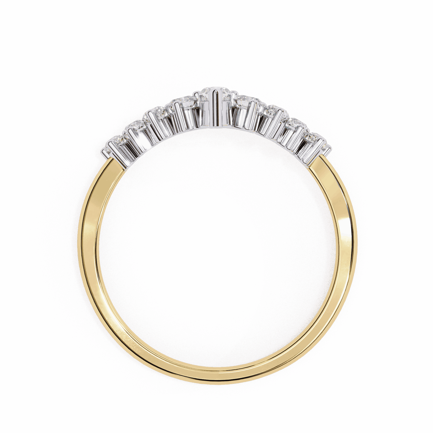 0.4 Carat Marquise and Round Timeless Band in Moissanite | House of Estara