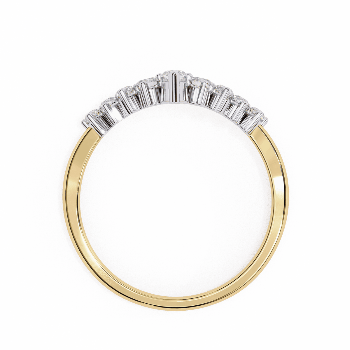 0.4 Carat Marquise and Round Timeless Band in Moissanite | House of Estara