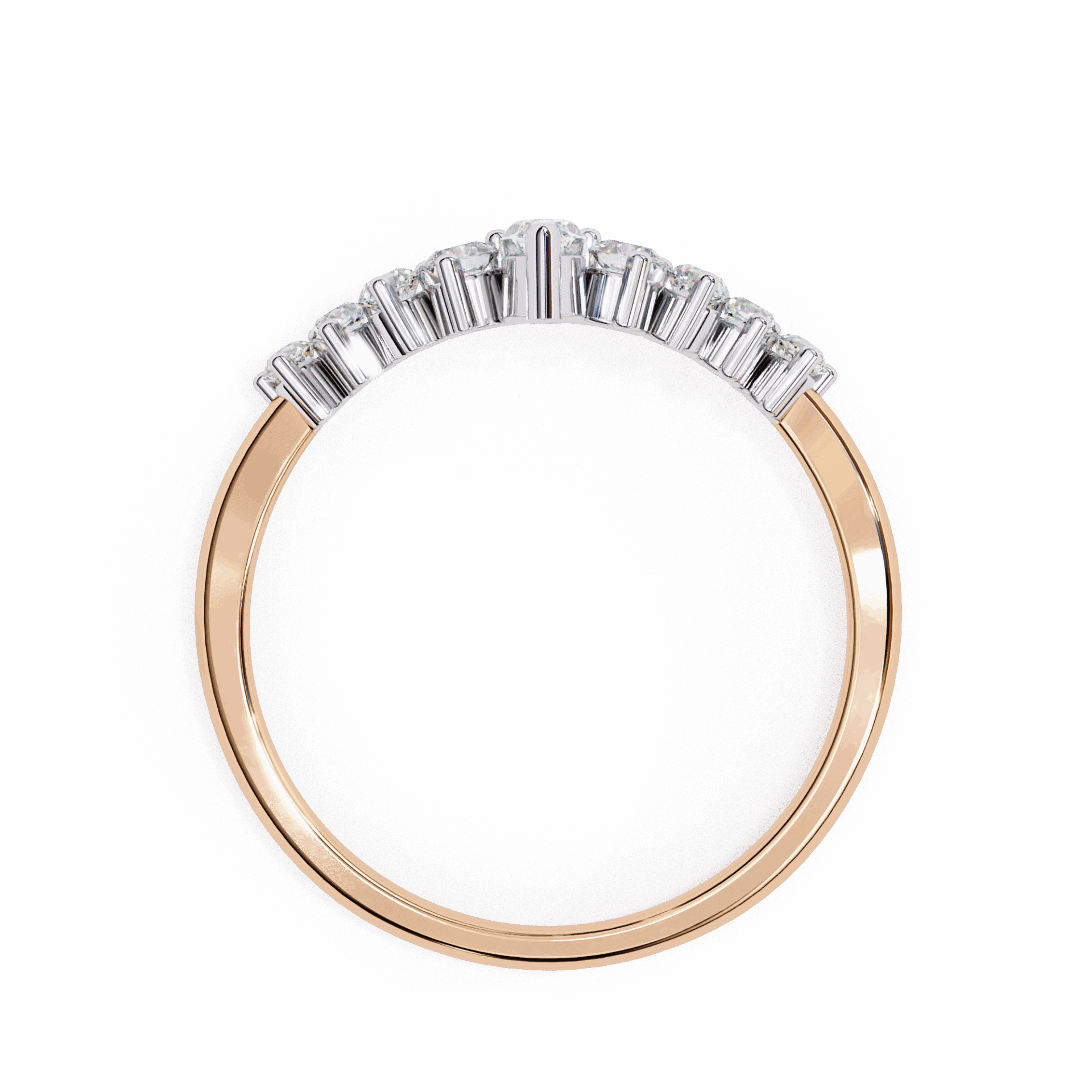 0.4 Carat Marquise and Round Timeless Band in Moissanite | House of Estara
