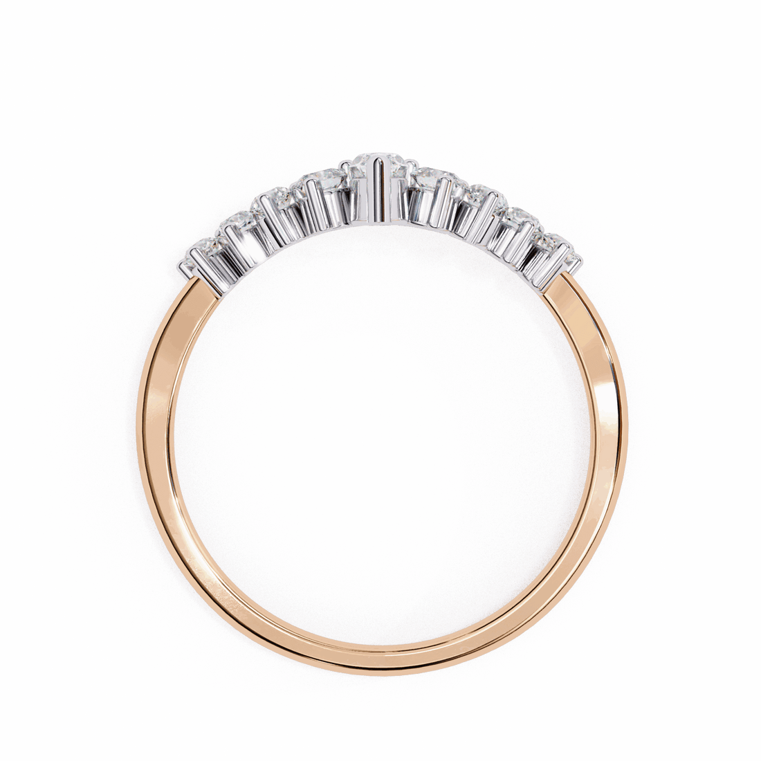 0.4 Carat Marquise and Round Timeless Band in Moissanite | House of Estara