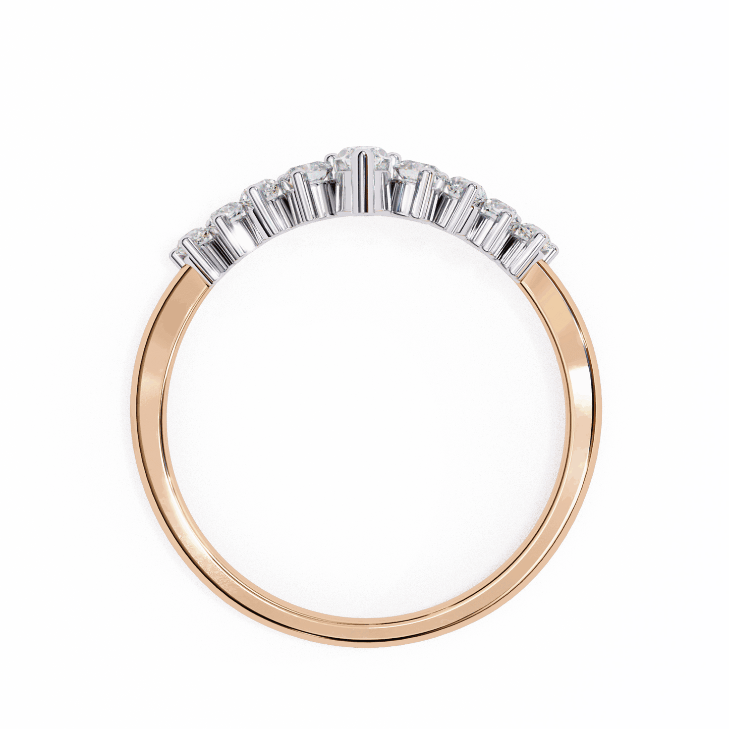 0.4 Carat Marquise and Round Timeless Band in Moissanite | House of Estara