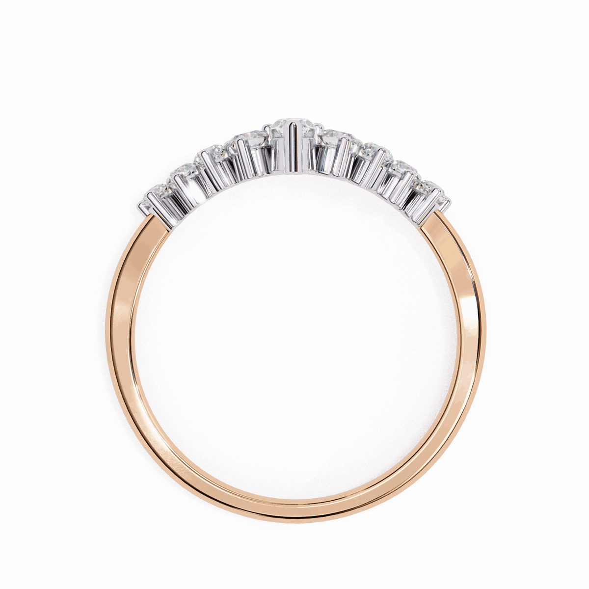 0.4 Carat Marquise and Round Timeless Band in Moissanite | House of Estara