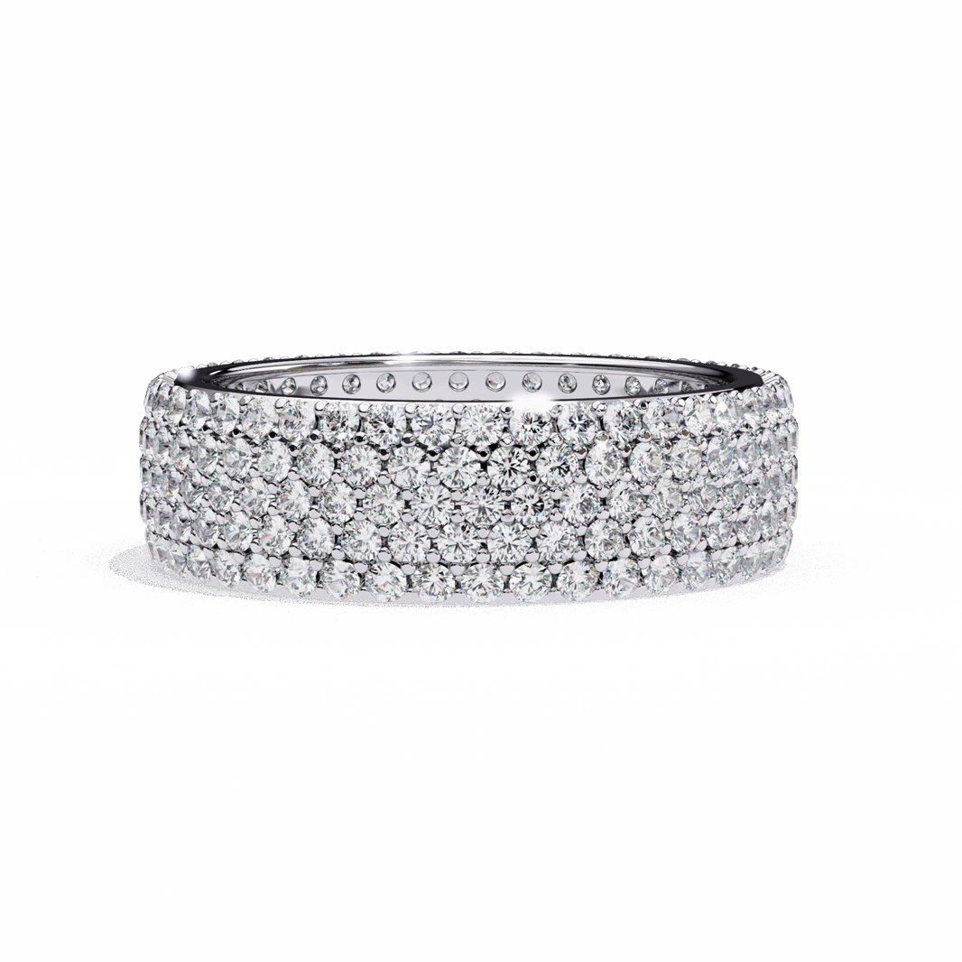 1.75 Carat Round Classic Wedding Band in Moissanite | House of Estara