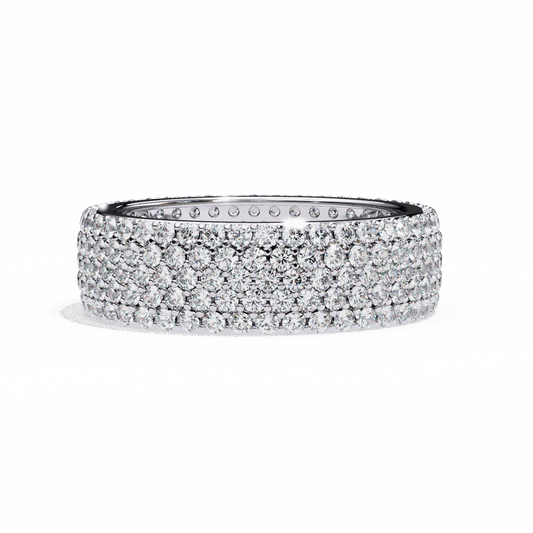 1.75 Carat Round Classic Wedding Band in Moissanite | House of Estara