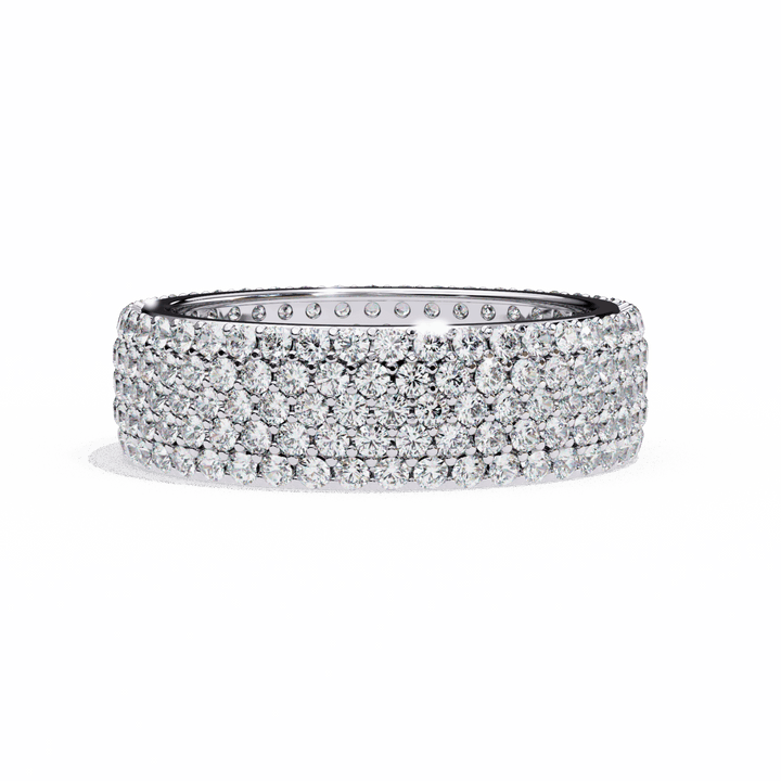 1.75 Carat Round Classic Wedding Band in Moissanite | House of Estara