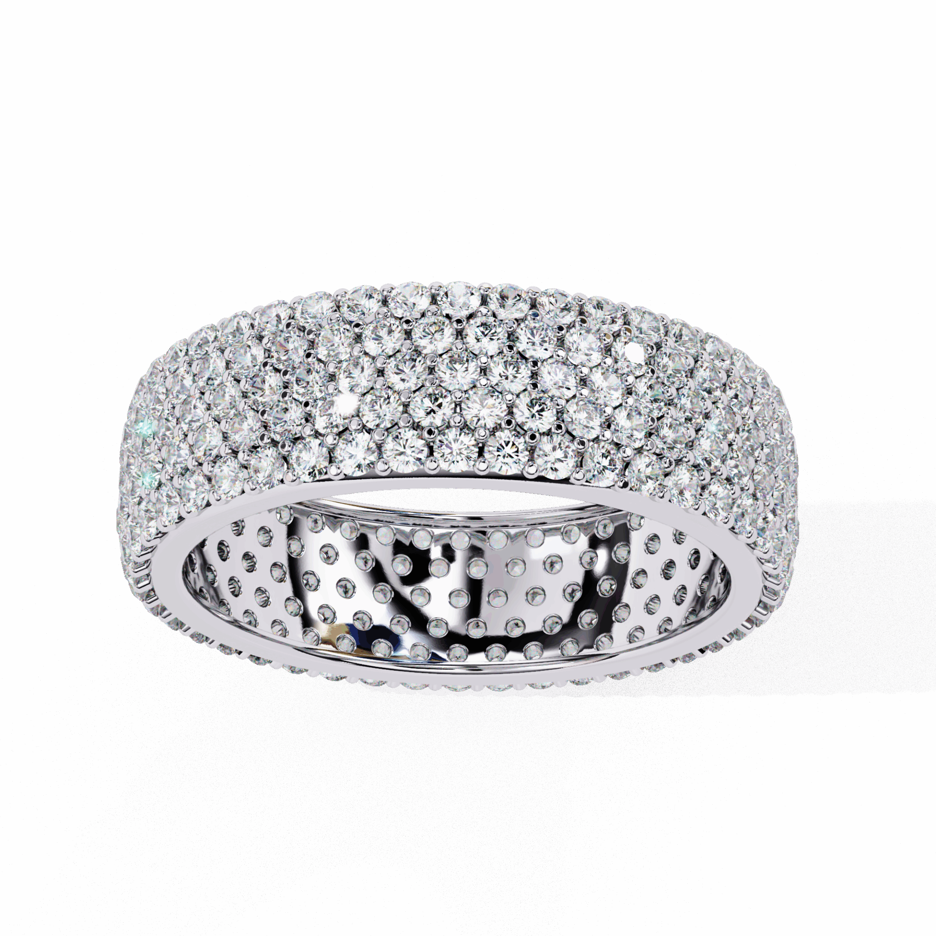 1.75 Carat Round Classic Wedding Band in Moissanite | House of Estara