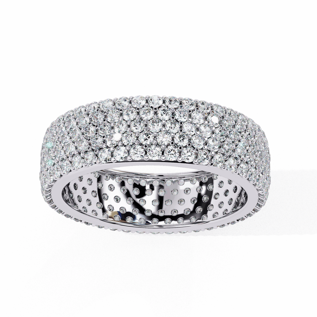 1.75 Carat Round Classic Wedding Band in Moissanite | House of Estara