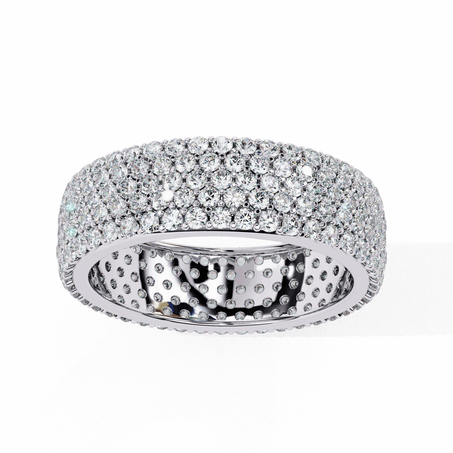 1.75 Carat Round Classic Wedding Band in Moissanite | House of Estara