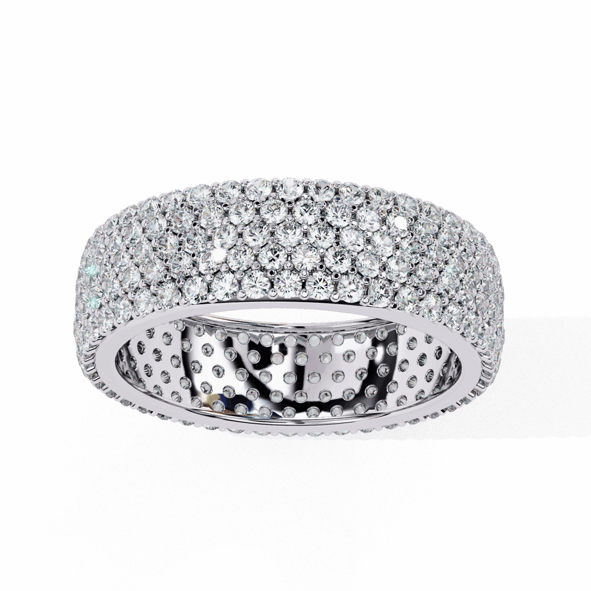 1.75 Carat Round Classic Wedding Band in Moissanite | House of Estara