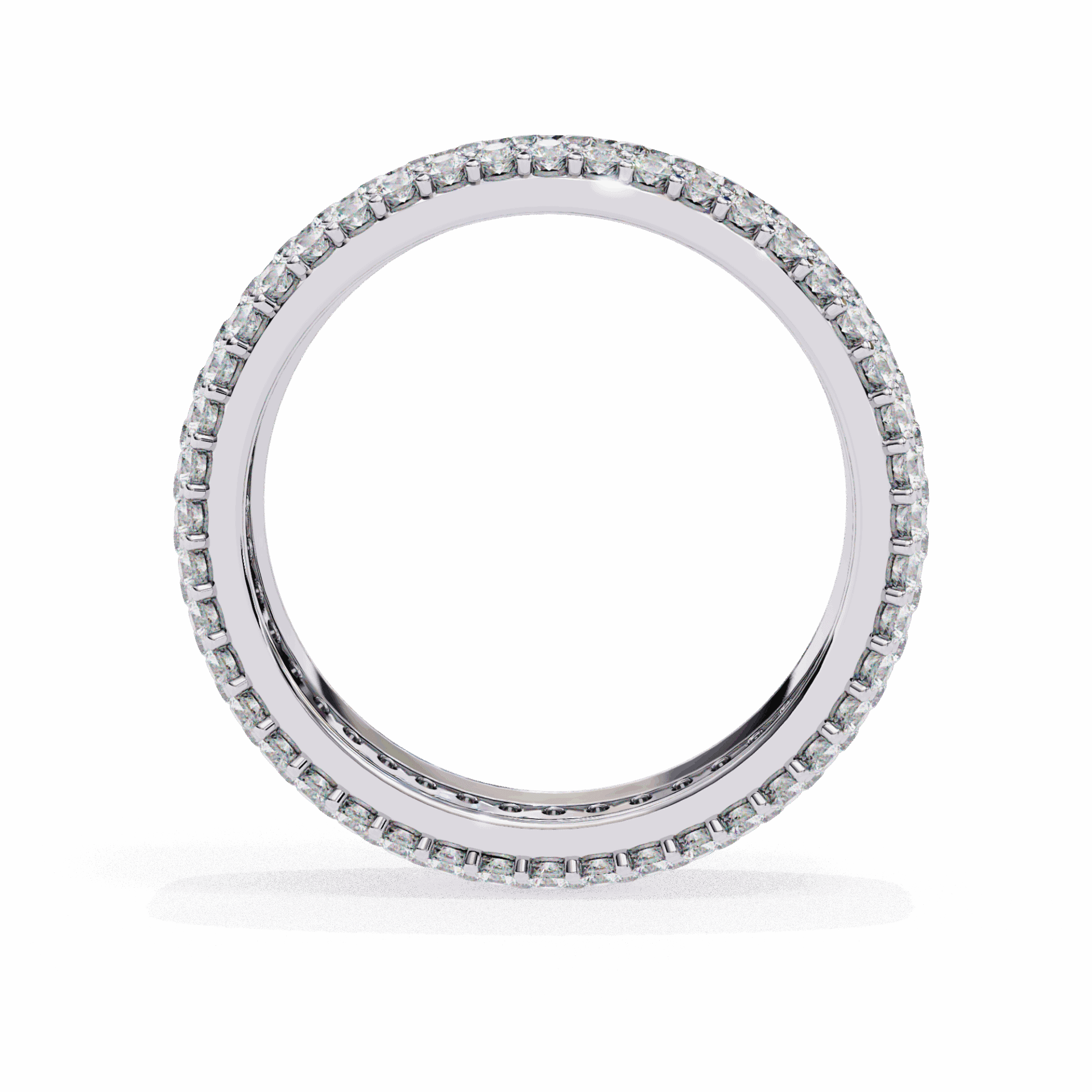 1.75 Carat Round Classic Wedding Band in Moissanite | House of Estara