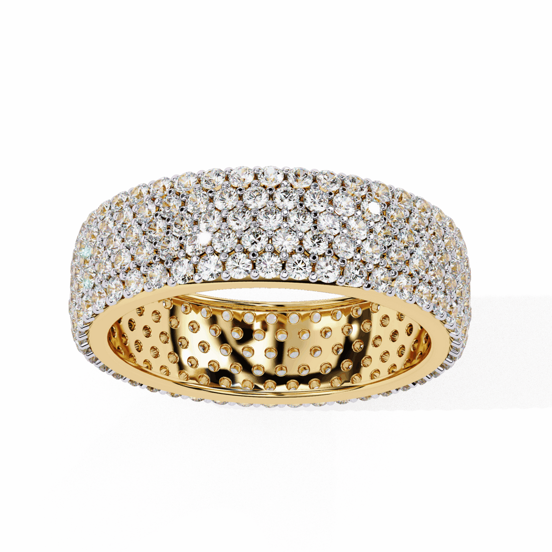 1.75 Carat Round Classic Wedding Band in Moissanite | House of Estara