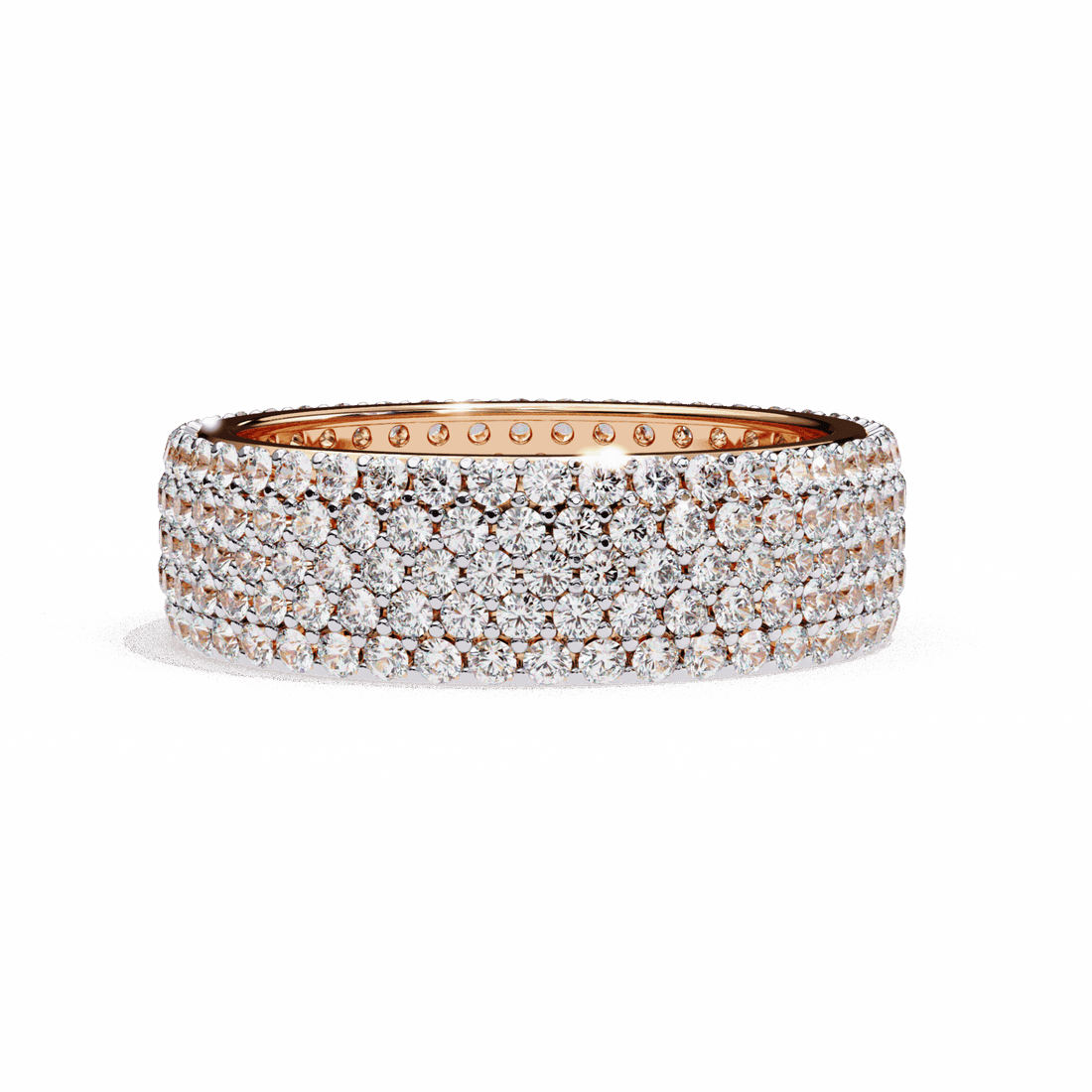 1.75 Carat Round Classic Wedding Band in Moissanite | House of Estara