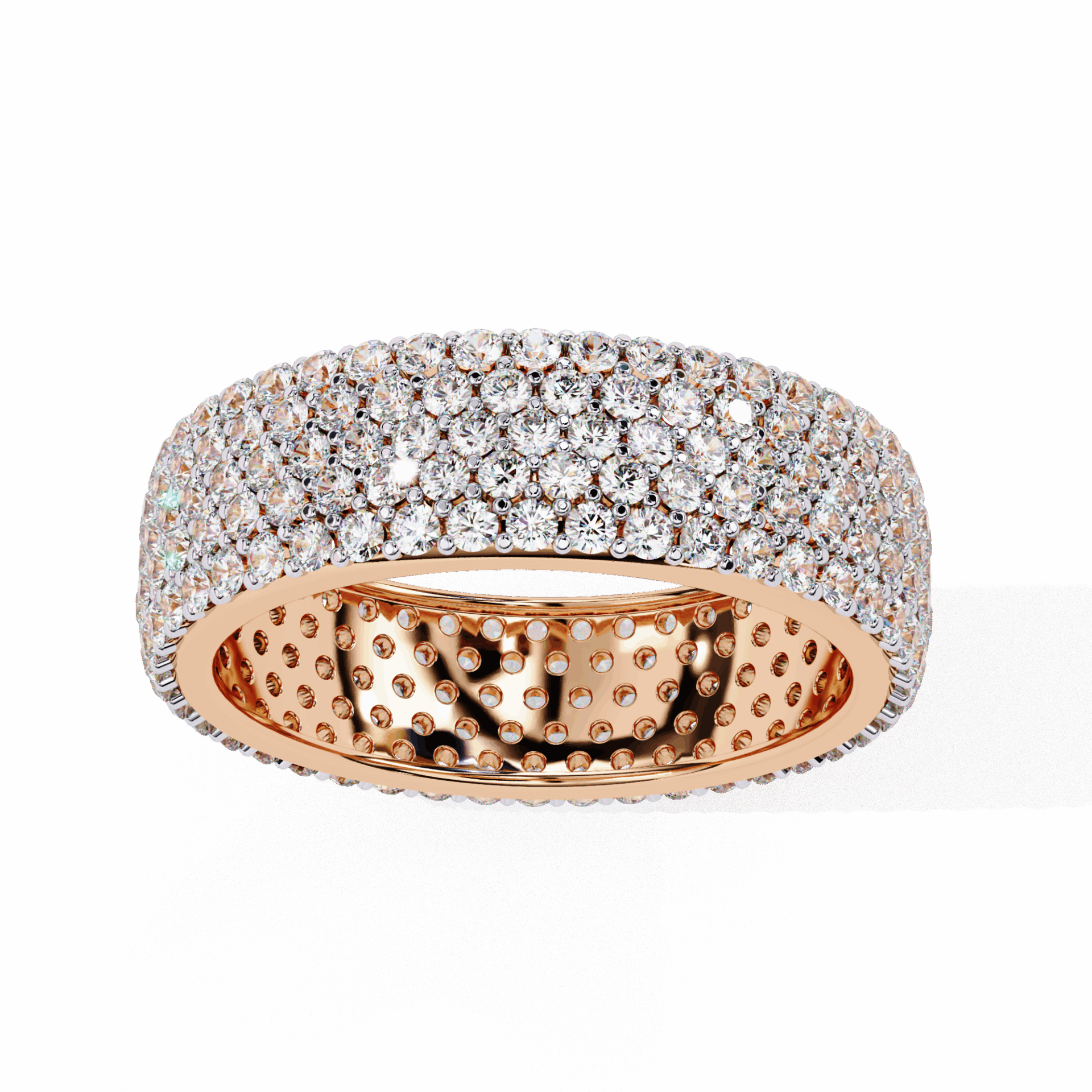 1.75 Carat Round Classic Wedding Band in Moissanite | House of Estara