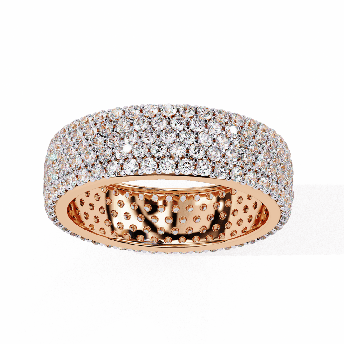 1.75 Carat Round Classic Wedding Band in Moissanite | House of Estara